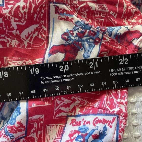 Panhandle NWT Jrs XL Hot Pink L/S Pearl Snap Pockets Rodeo Print Cotton Shirt - Picture 14 of 16